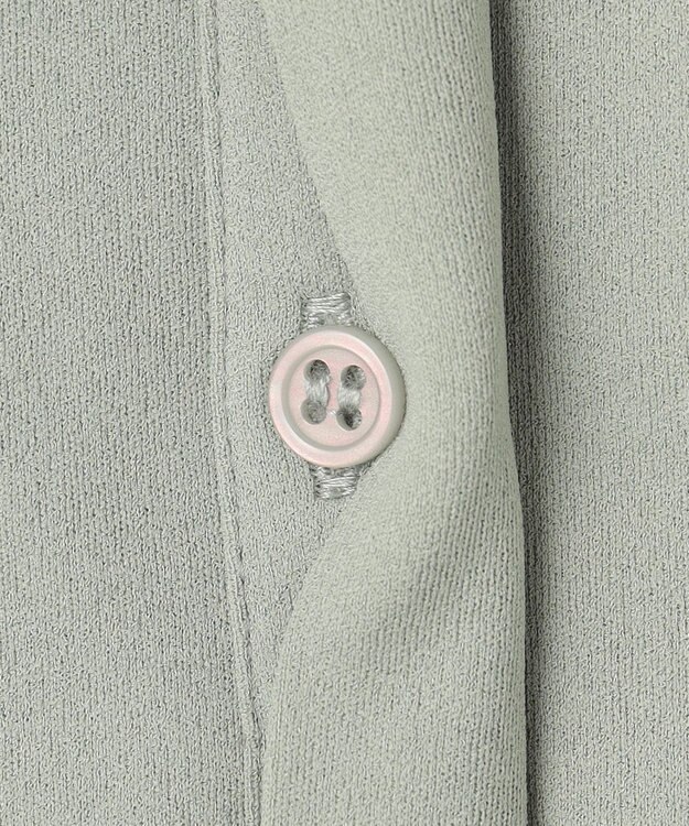 ICB 【洗える】イージージョーゼット バンドカラーカットソー スモークグレー系