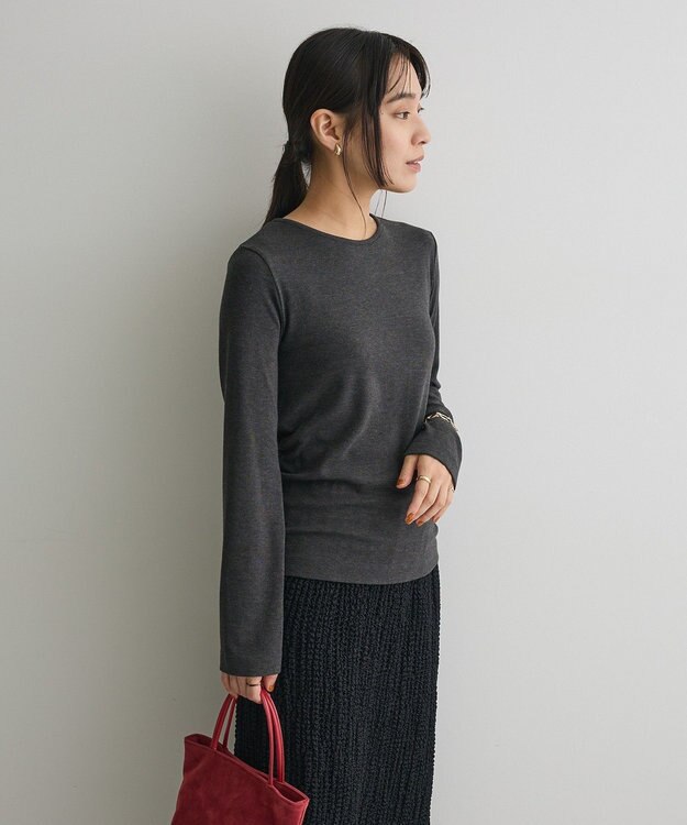 CRAFT STANDARD BOUTIQUE クルーネックバックメローカットソー Dark Gray