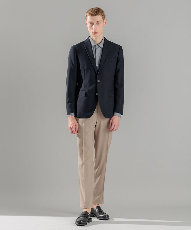 JOSEPH HOMME ハイゲージコットンジャージー 　レギュラーカラーシャツ ライトグレー系