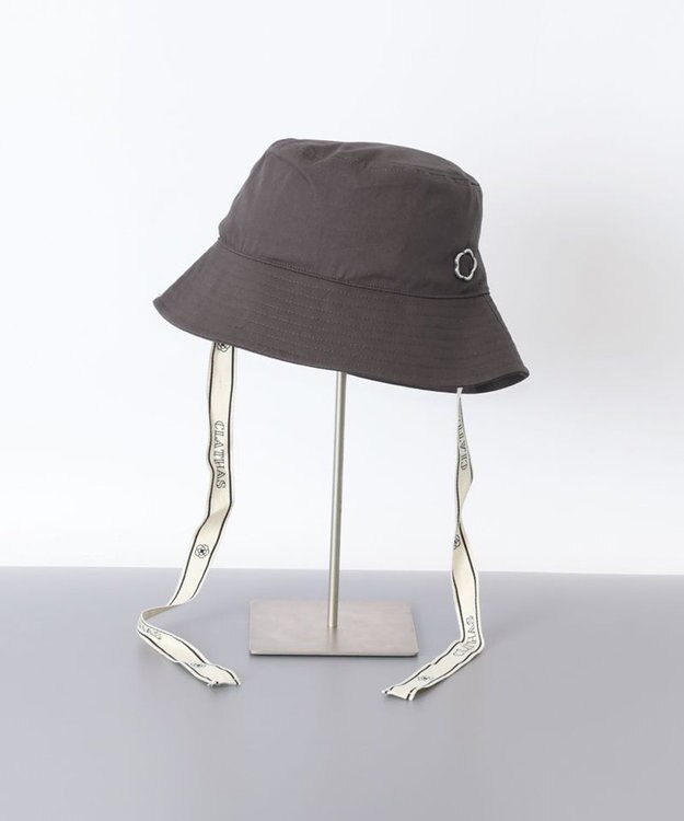 AURORA 【 CLATHAS.（クレイサス）】ロゴドローコード付きバケットハット ブラック