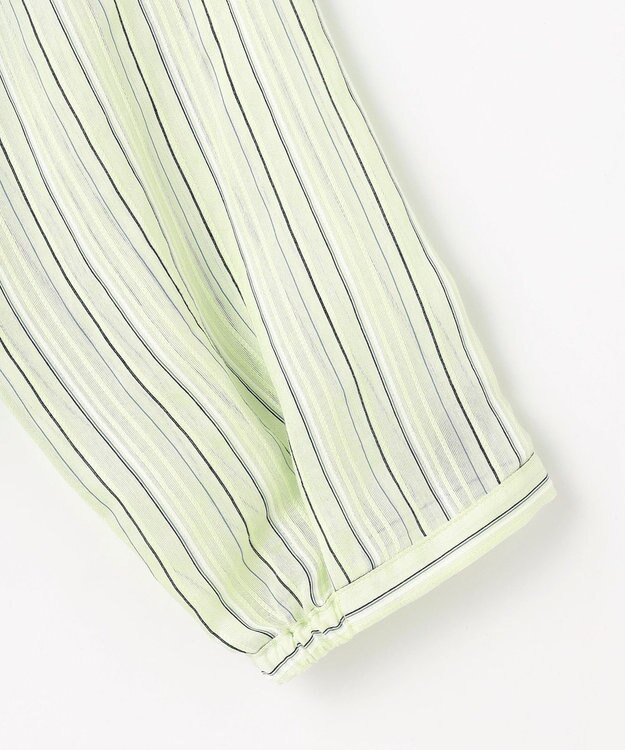 J.PRESS LADIES 【洗える】ランダムストライプ シアー プルオーバー カットソー ライムストライプ系