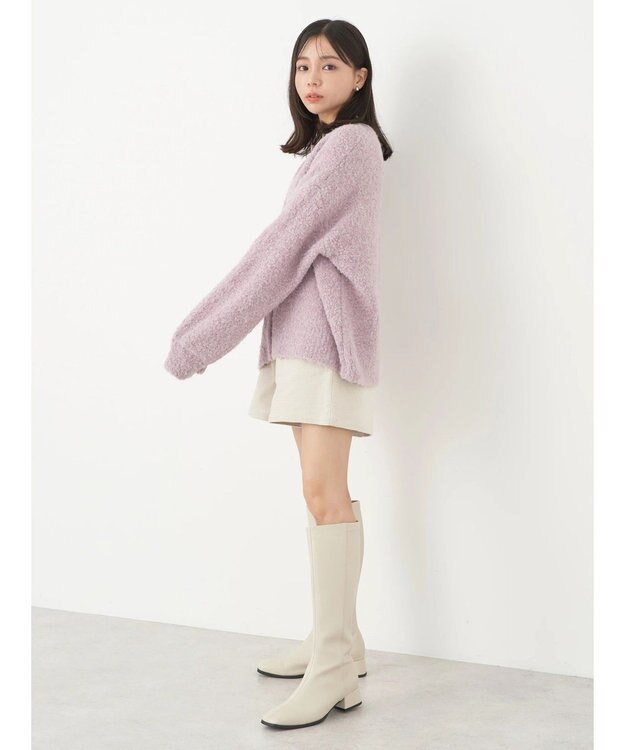 earth music&ecology ブークレカーディガン Lavender