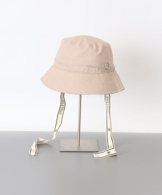 AURORA 【 CLATHAS.（クレイサス）】ロゴドローコード付きバケットハット ベージュ