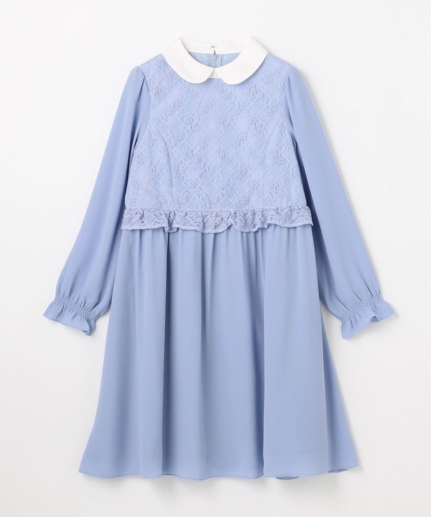 組曲 KIDS 【150-170㎝】 レースワンピース サックスブルー