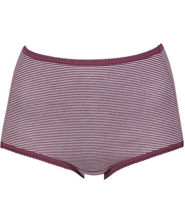 Wing ショーツ　【デイリーフィット】　ボーダー柄　はきこみ丈ふかめ　ウイング／ワコール　EC3620 バイオレット