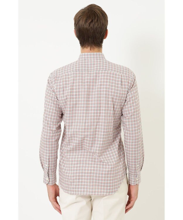 DAKS コットンミニチェックシャツ オレンジ