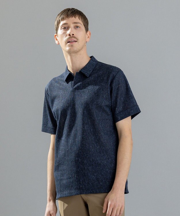 JOSEPH HOMME  リネンドビージャージー　スキッパー ネイビー系