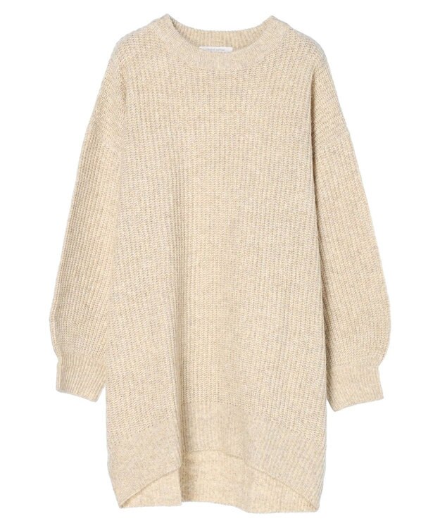 Green Parks ＭＩＸ畦ニットチュニック Beige