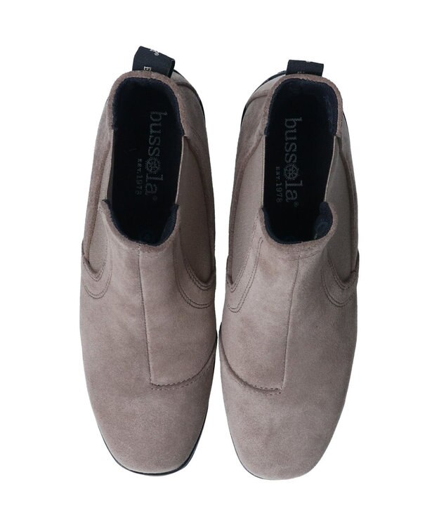 INTER-CHAUSSURES 【BUSSOLA】晴雨兼用サイドゴアレザーショートブーツ オークスウェード