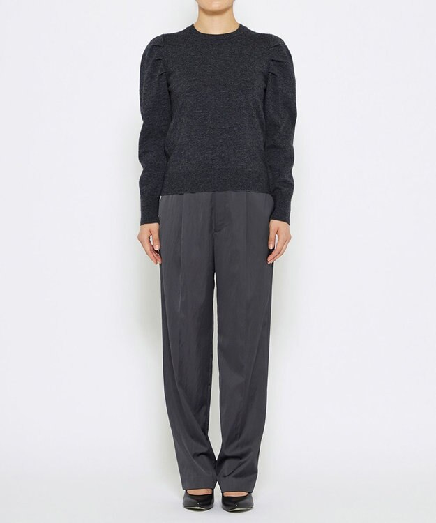 uncrave 【洗える】サテン ドロストパンツ（uncrave STANDARD） スレート