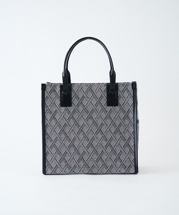 MIYABIYA LAQUOH クロス柄ジャガードトートバッグ S ブラック