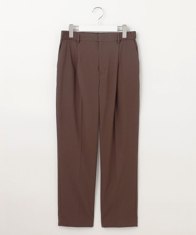 自由区 【カタログ掲載・セットアップ対応・接触冷感・UVケア・洗える】ファンクショナルクロステーパード パンツ ブラウン