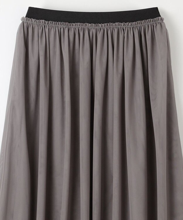 UNFILO L チュールスカート チャコール