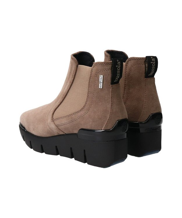 INTER-CHAUSSURES 【BUSSOLA】晴雨兼用サイドゴアレザーショートブーツ オークスウェード