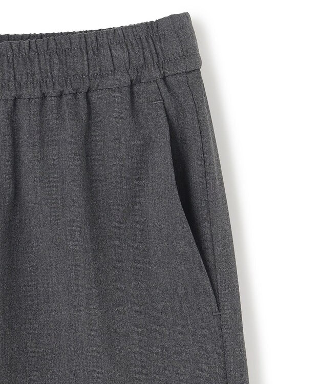 UNFILO L 【セットアップ着用可/ウエストゴム】マイビューティ セミフレアパンツ チャコール