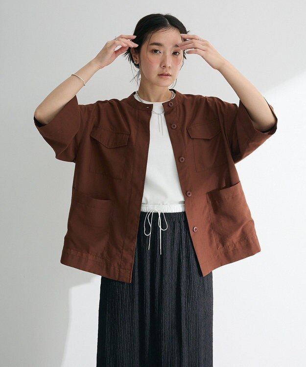 Green Parks ミリタリーシャツジャケット Brown