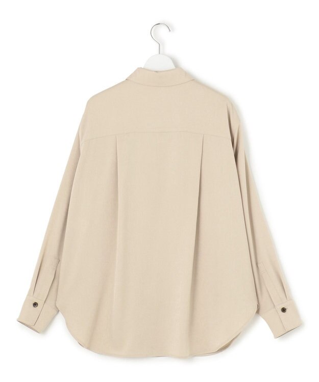 23区 L 【見上愛さん着用/Oggi10月号掲載/洗える】スエーディーサテン シャツ ベージュ系