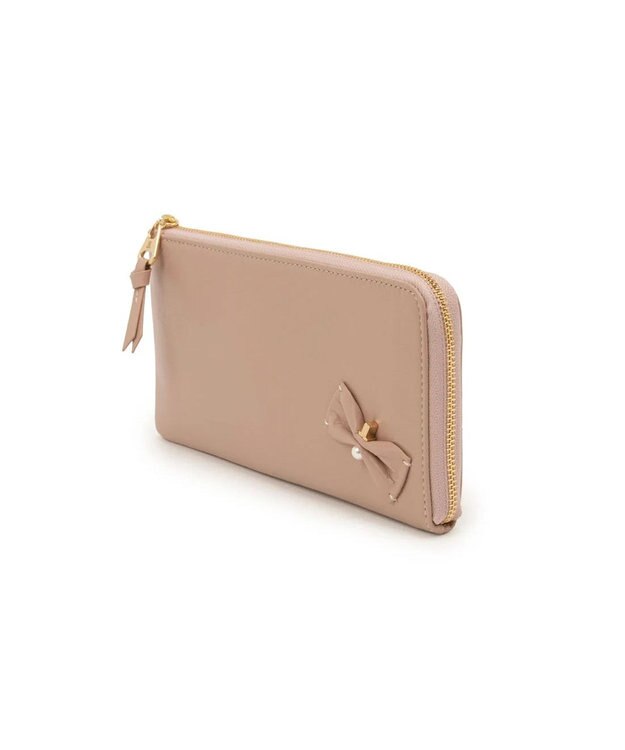 LANVIN en Bleu ペアル 薄マチLファスナー長財布 ピンク