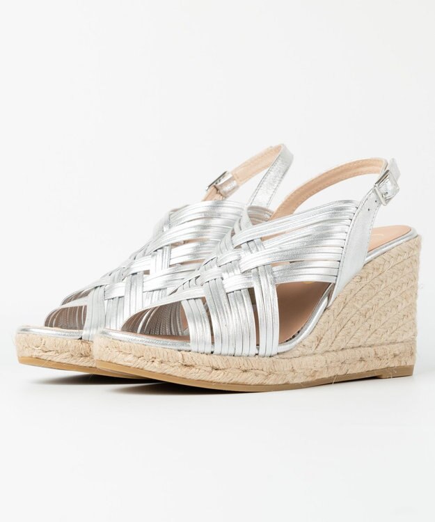 gaimo 【GAIMO/ガイモ】ダブルクロスウェッジサンダル/DUBOIS-US シルバー