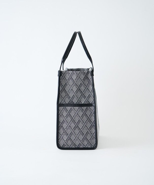 MIYABIYA LAQUOH クロス柄ジャガードトートバッグ S ブラック