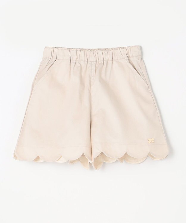 ANY KIDS 裾 スカラップ パンツ ベージュ