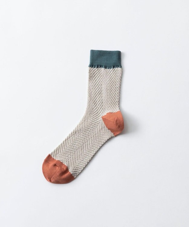 TRICOTE HERRINGBONE BUMPY SOCKS／ヘリンボーンパンビーソックス 82BEIGE