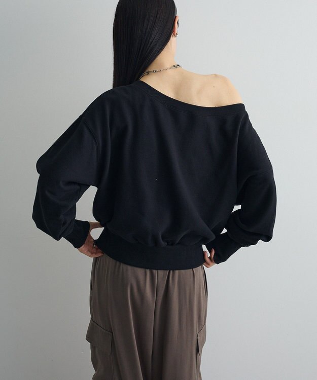 Green Parks オフショルスウェット Black