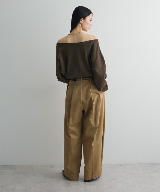 Green Parks オフショルスウェット Brown
