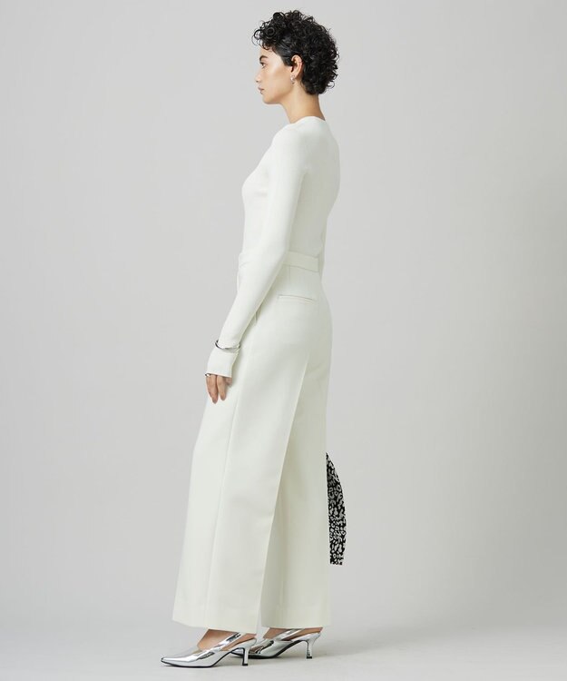 ICB L 【CLASSY.1月号掲載・洗える】ハイゲージリブベーシック プルオーバーニット オフホワイト系