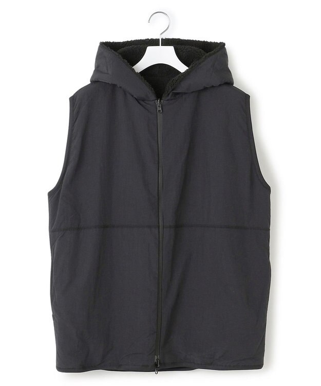 J.PRESS YORK STREET 【UNISEX】リバーシブル ボアベスト ブラック系