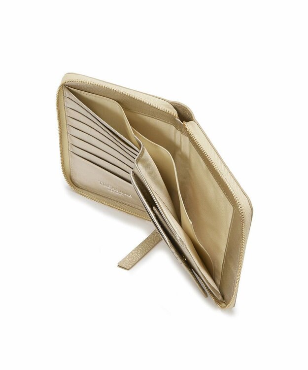 TOPKAPI 【TREASURE TOPKAPI】オリジナル エンボスレザー ラウンド パスポート ケース / 財布 シャンパン