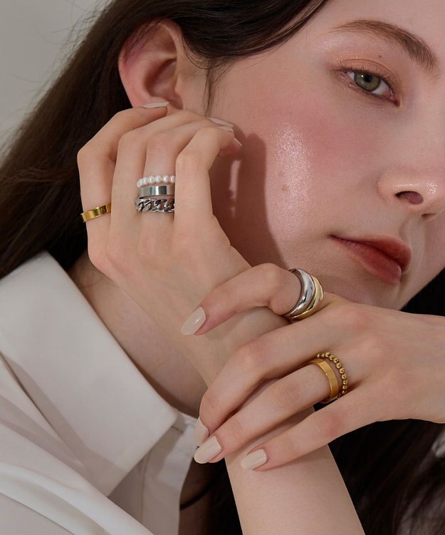 Phoebe 【伸びるリング・金属アレルギー対応】バブルフィットリング　ゴールド ゴールド