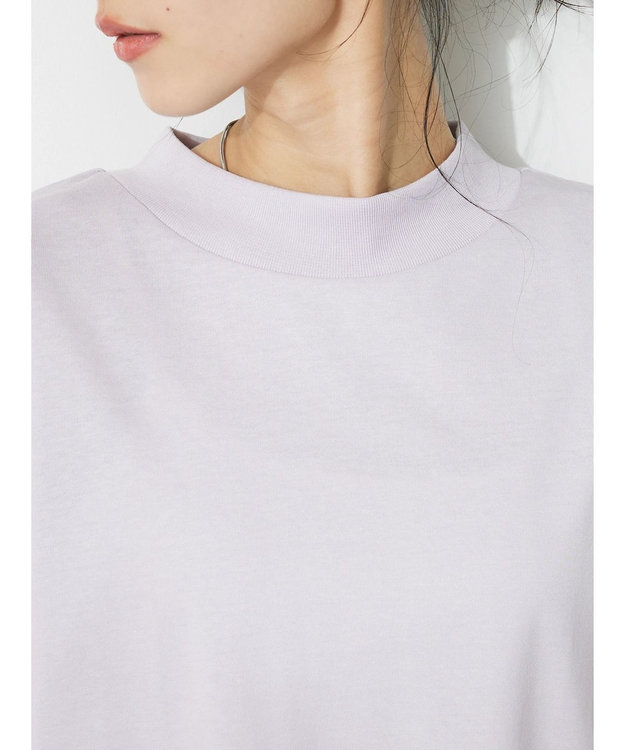 CRAFT STANDARD BOUTIQUE 接触冷感モックネックリングドットプルオーバー Lavender