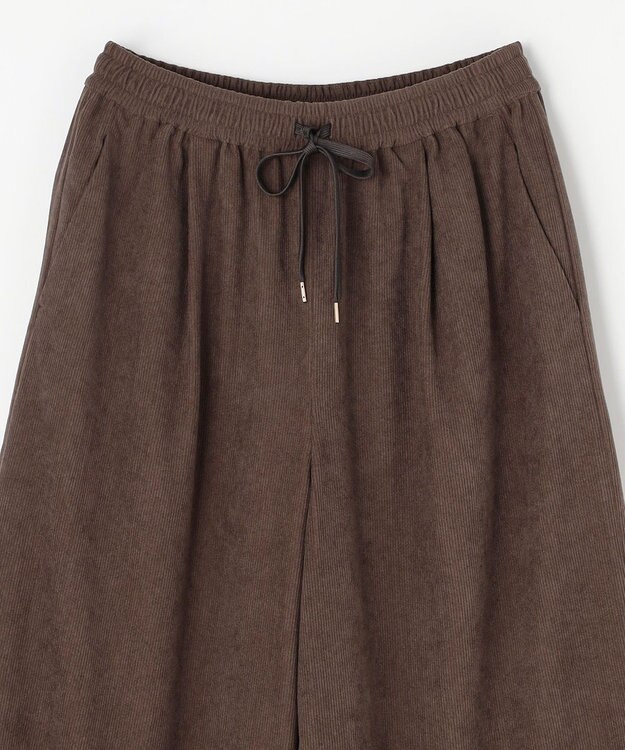 ANY コーデュロイタックバギーパンツ ブラウン