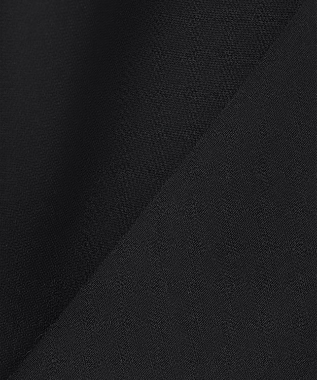 uncrave 【防シワ・洗濯機洗い可】ウォッシャブルダブルクロス スリットスリーブ ブラウス（uncrave STANDARD） ブラック