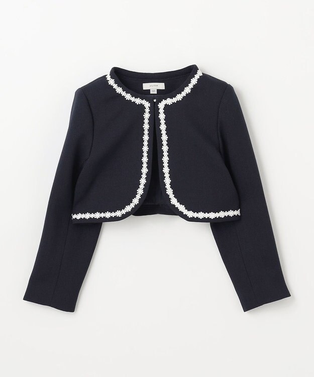 ANY KIDS 【2点セット】ジャケット＋裾刺繍ワンピース グレー