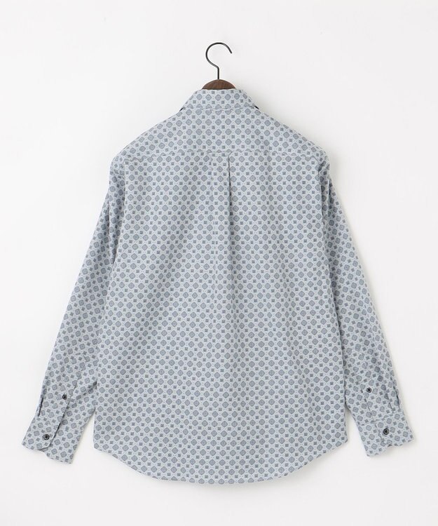 JOSEPH ABBOUD 【キングサイズ・柔らか】ファインパターンプリント シャツ サックスブルー系5