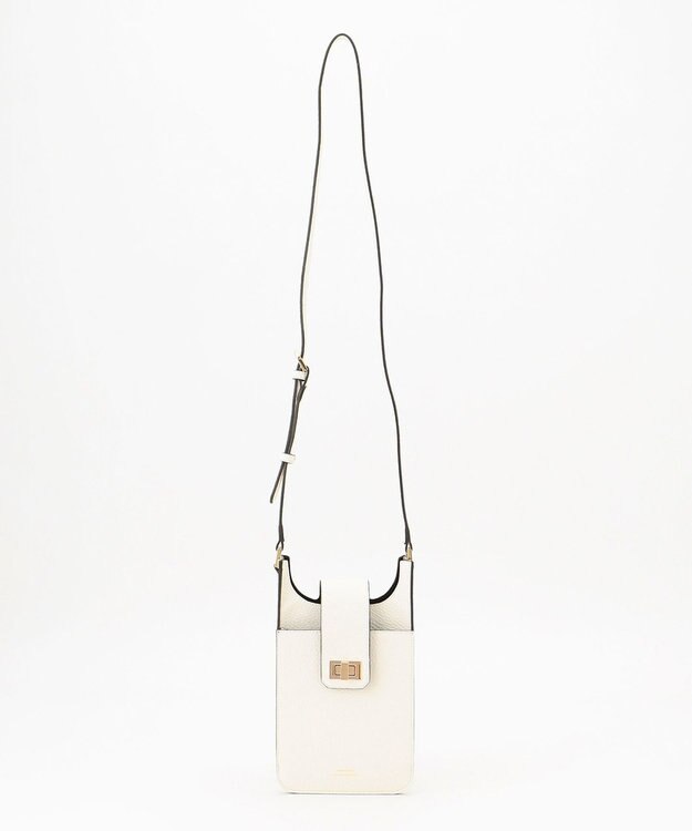 23区 シュリンクフェイクレザーミニショルダー ホワイト系