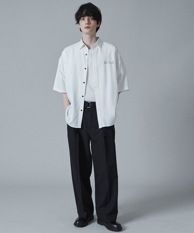 WEGO アムンゼンワンポイントBIGシャツ（S） ホワイト