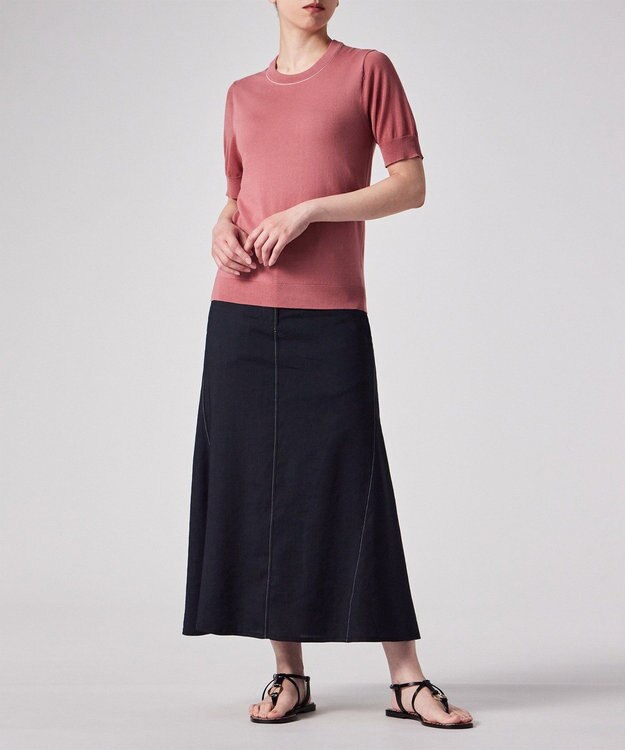 Paul Smith レーヨンリネン マーメイド スカート ネイビー