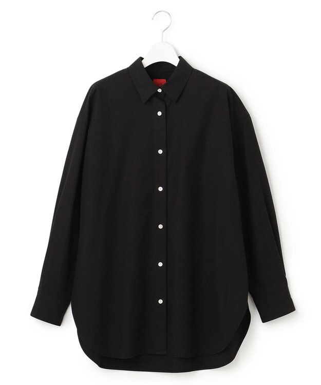 23区 【23区 | 5525gallery】コットンタイプライター オーバーシルエット シャツ ブラック系