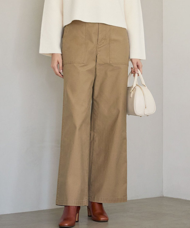 23区 【SLOW/一部店舗限定】ミリタリーボトム ベイカーパンツ ベージュ系