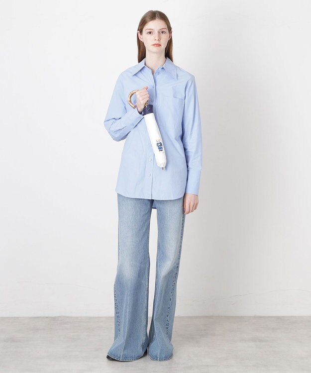 MOONBAT 【WEB限定/遮光率100%/遮熱/UV】POLO RALPH LAUREN（ポロ ラルフローレン）晴雨兼用日傘 ポロベア バイカラー 折りたたみ傘 楽折 オフ×ネイビー