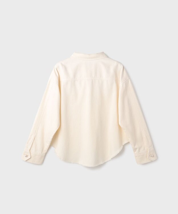 GRACE CONTINENTAL パール釦ピグメントシャツ キナリ