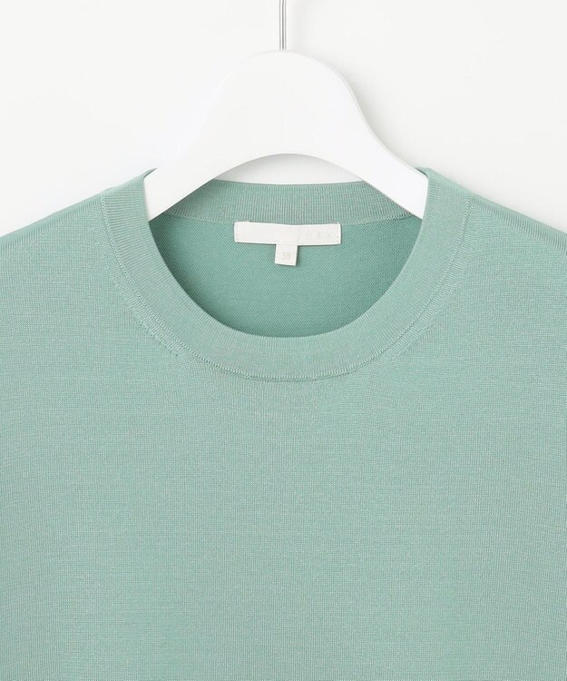 自由区 L 【アンサンブル対応・洗える】アセテートコットンプルオーバー ニット ミストグリーン