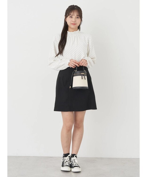 earth music&ecology シャーリングブラウス Dot