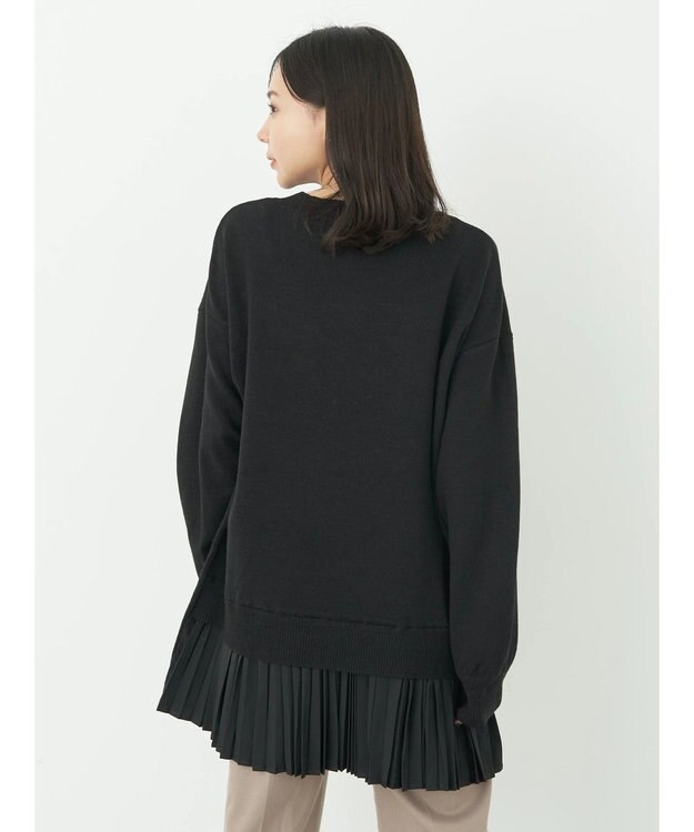 earth music&ecology バックヘムプリーツチュニック Black