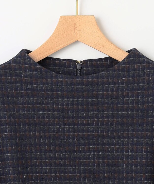 組曲 S 【2SET・WEB限定】ウール混ジャージー セットアップ ネイビーチェック系3