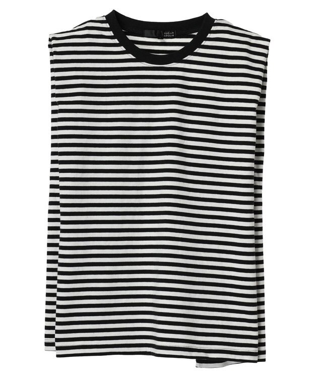 Green Parks ・ＳＵＧＡＲＳＰＯＯＮ【ＣＯＯＬ】タックノースリーブＴＥＥ Border