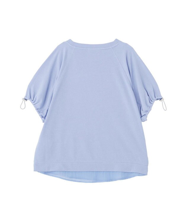 Green Parks 袖ドロストシアー裏毛ドッキングプルオーバー Blue